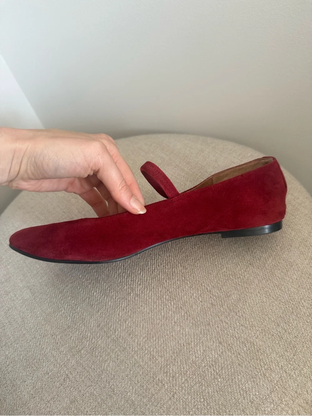 Madewell The Greta Ballet Flats-Ruby Suede (size 8)